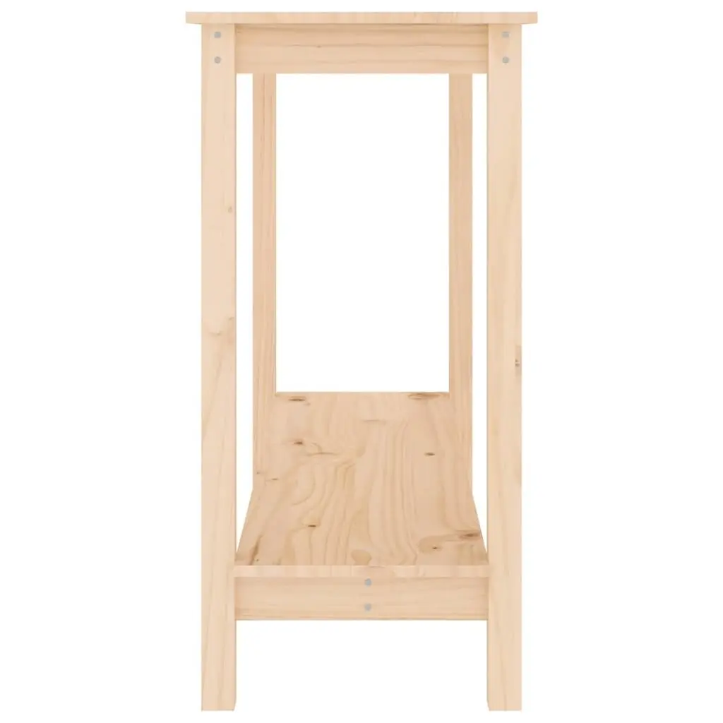 Solid Pine Wood Console Table 110x40x80 cm Modern Brown