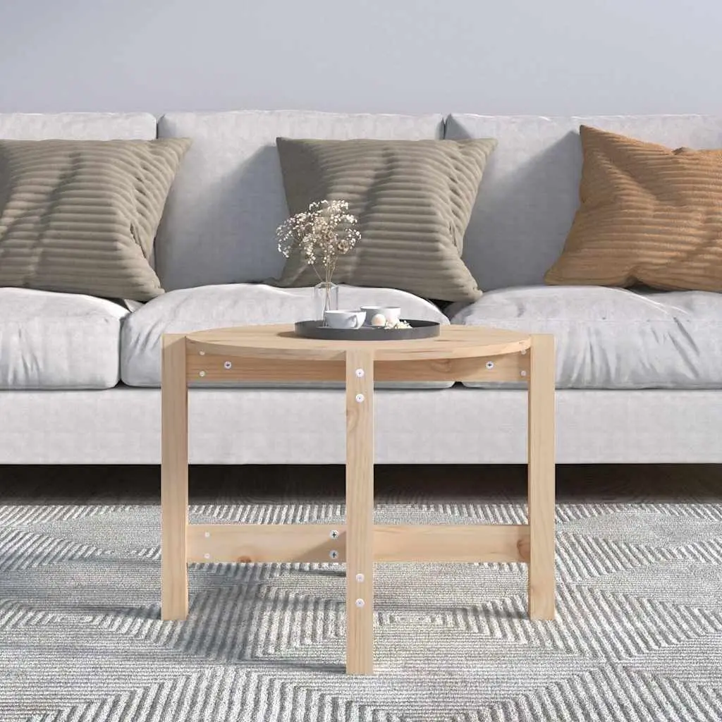 Solid Wood Pine Coffee Table Ø 62.5cm