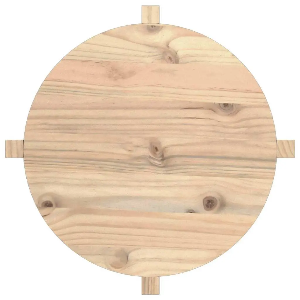 Solid Wood Pine Coffee Table Ø 62.5cm