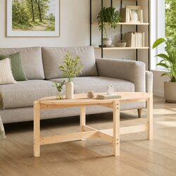 Durable Coffee Table Solid Pine Wood for Your Living Room