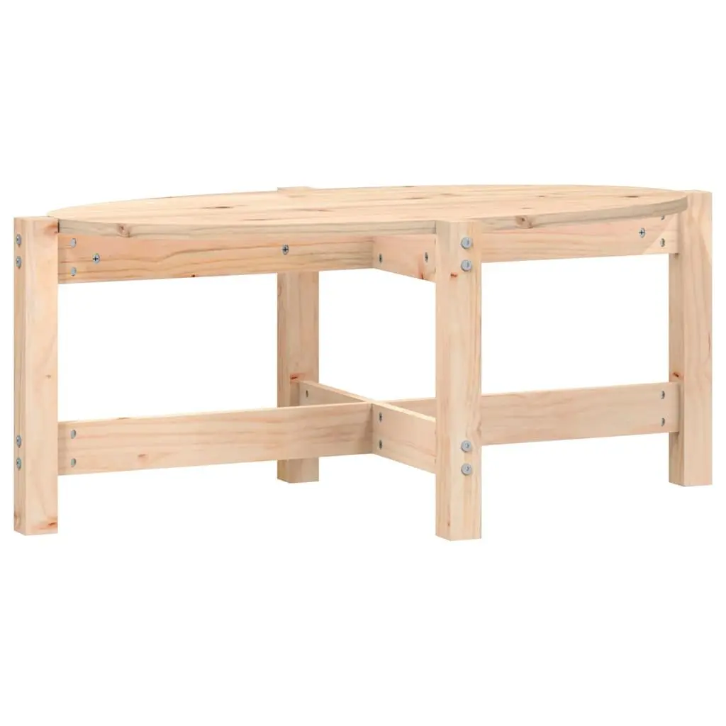 Solid Pine Wood Coffee Table 87x48x35 cm Durable Brown