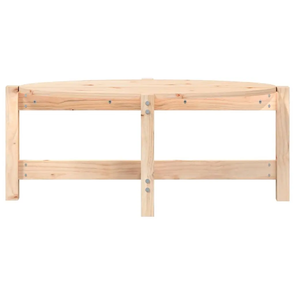 Solid Pine Wood Coffee Table 87x48x35 cm Durable Brown