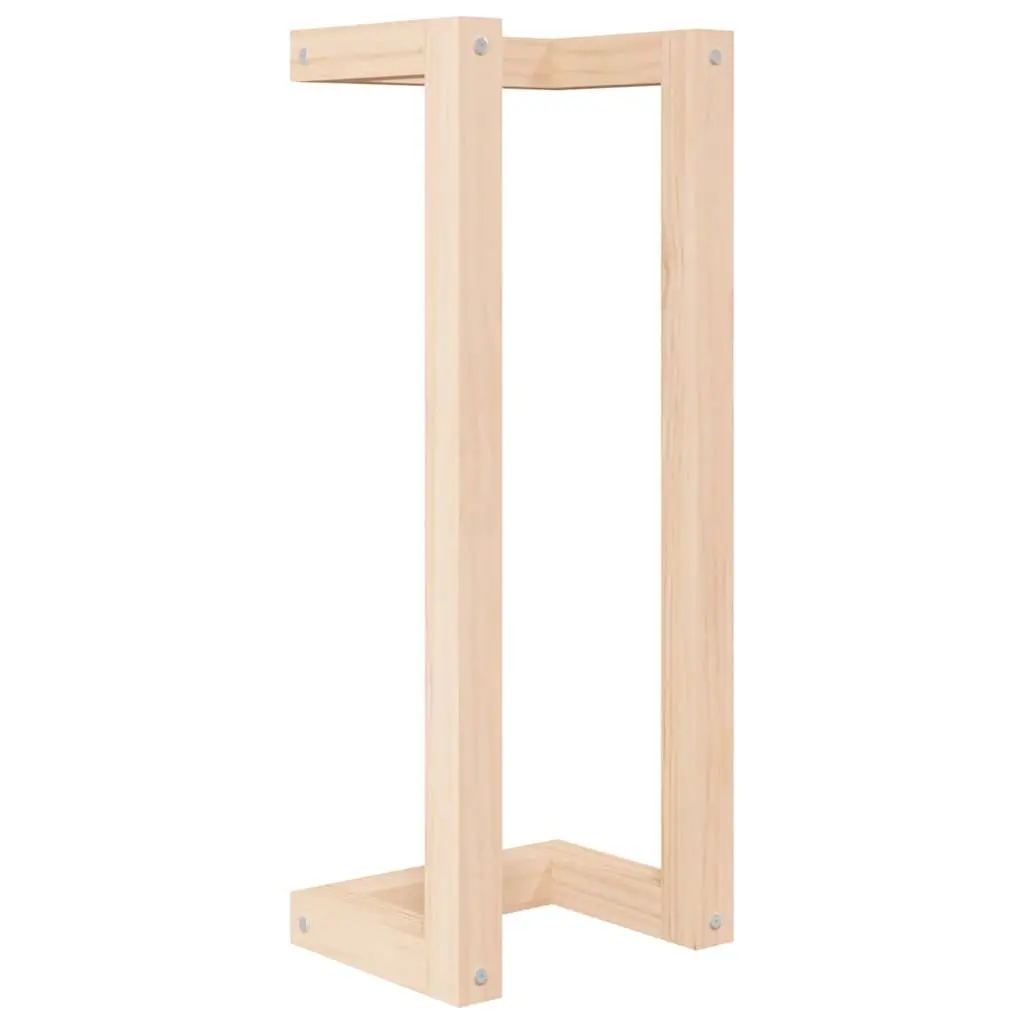 Solid Pine Wood Wall-Mounted Towel Rack 23x18x60 cm
