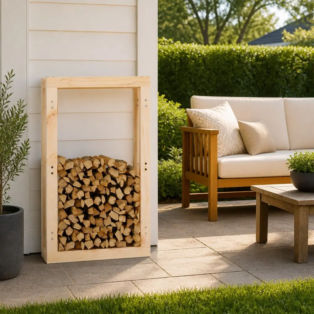 Firewood Rack Solid Pine Wood 60x25x100cm Brown