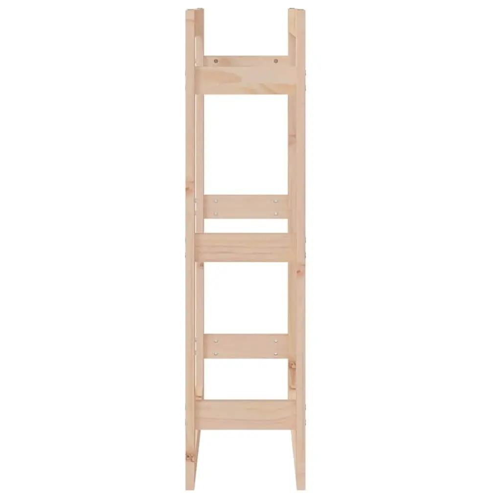 Firewood Rack Solid Pine Wood 60x25x100cm Brown