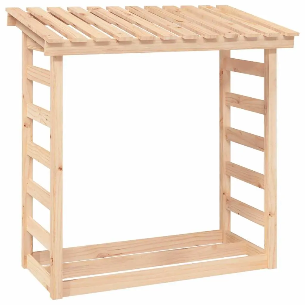 Solid Pine Wood Firewood Rack for Log Storage 108x64.5x110cm