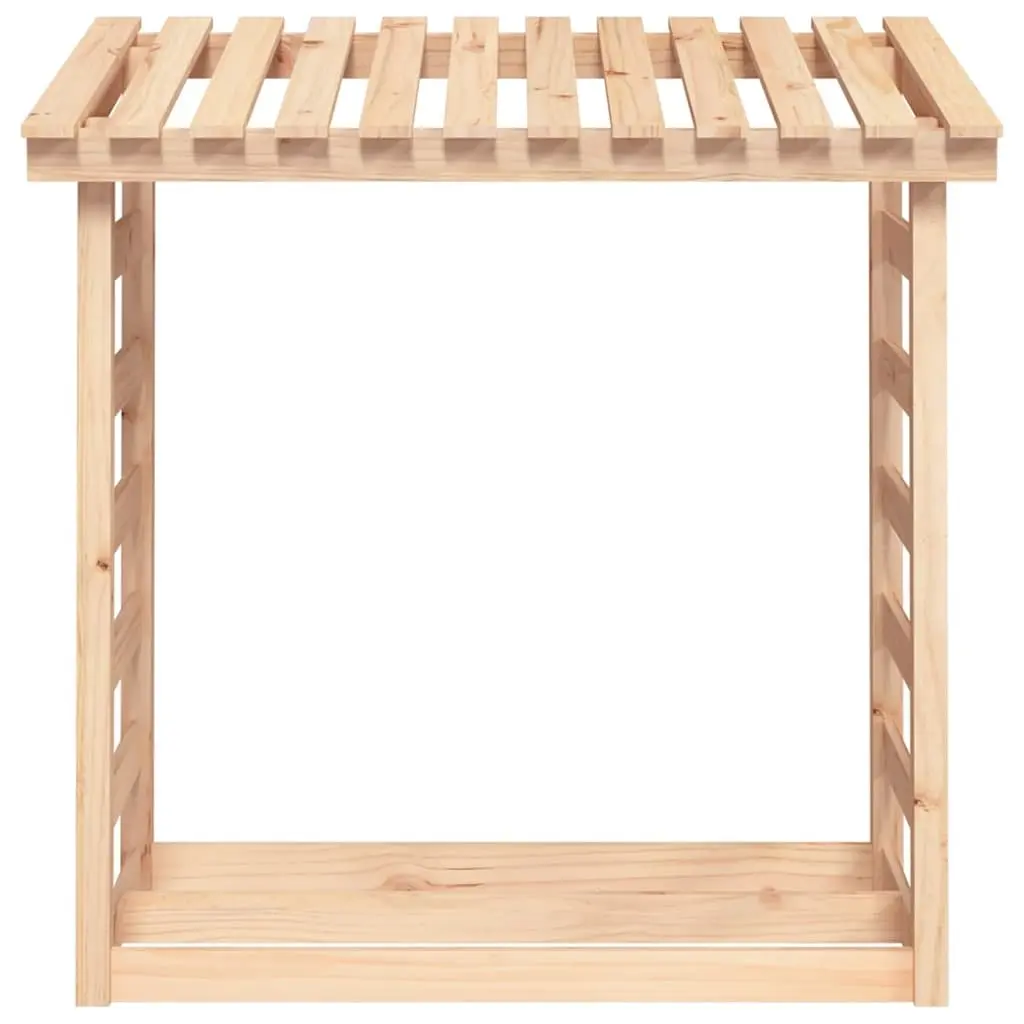 Solid Pine Wood Firewood Rack for Log Storage 108x64.5x110cm