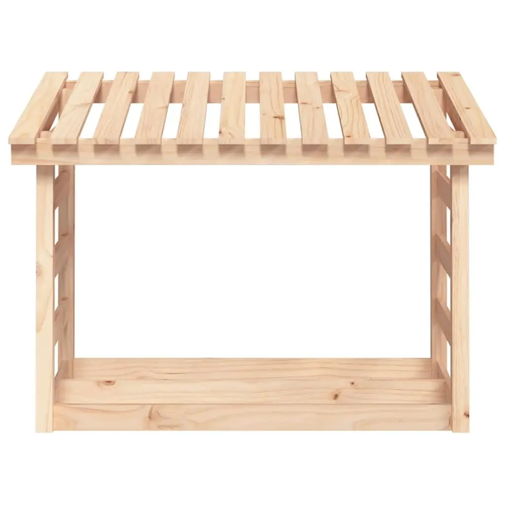 Solid Pine Wood Firewood Rack for Log Storage