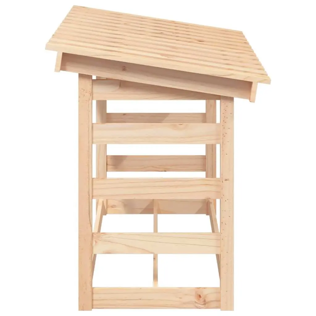 Solid Pine Wood Firewood Rack for Log Storage