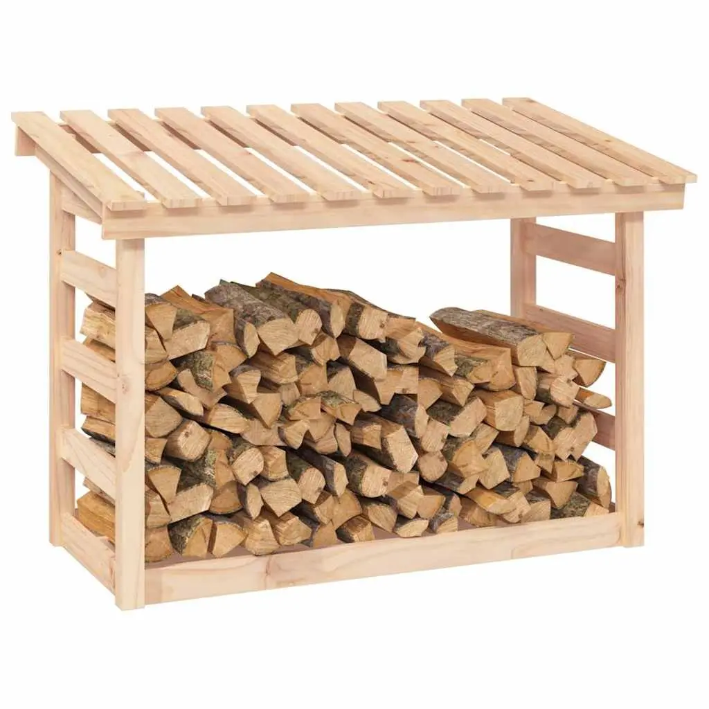 Solid Pine Wood Firewood Rack for Log Storage