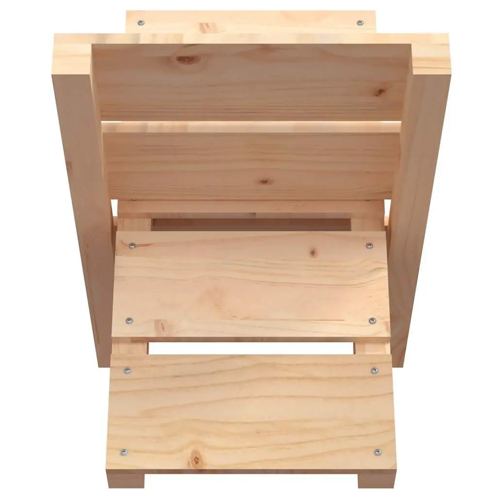 Log Holder Solid Pine Wood 47x39.5x48cm Natural
