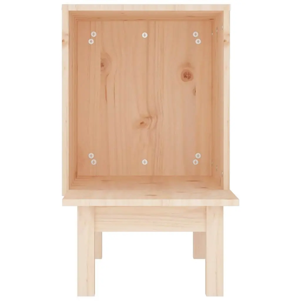 Solid Pine Wood Cat House 60x36x60 cm for Comfort