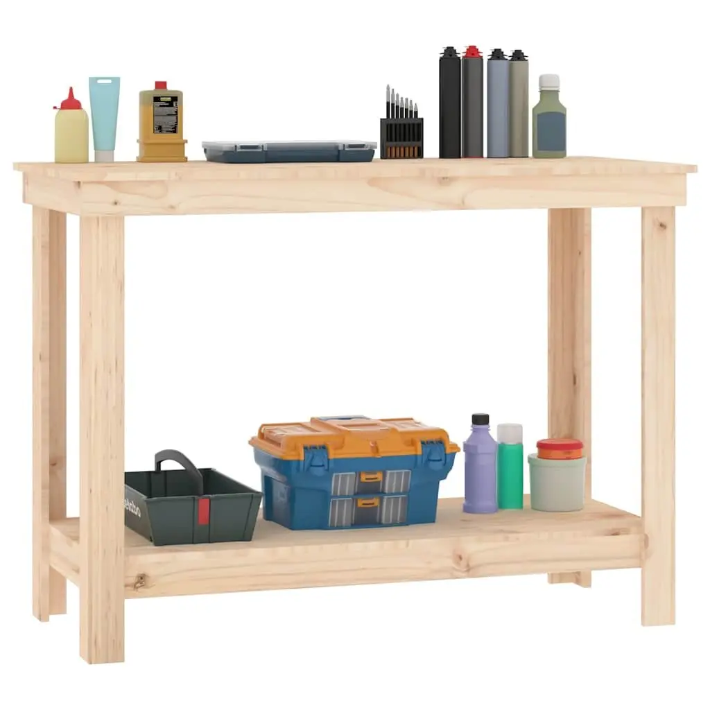 Solid Pine Work Bench for Storage and Tool Organisation