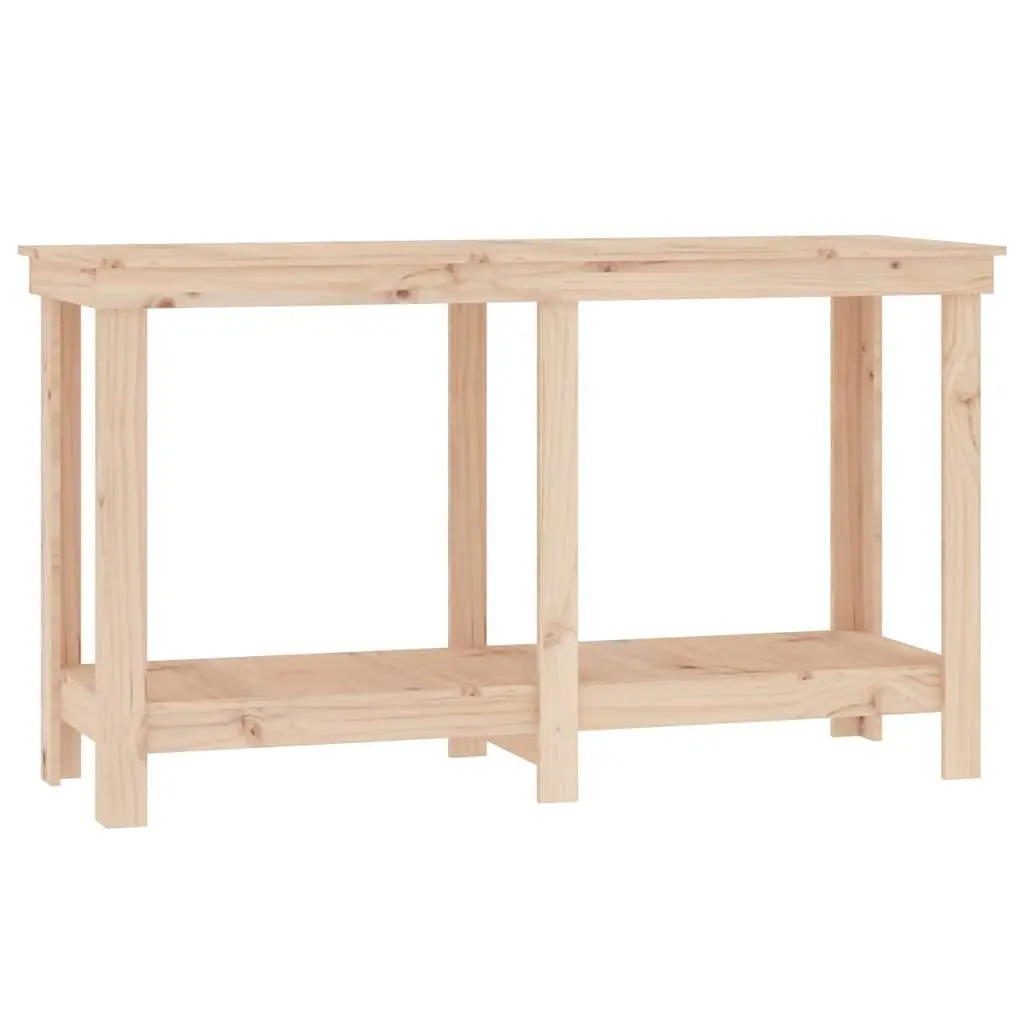 Solid Wood Pine Work Bench for Garage 140x50x80 cm