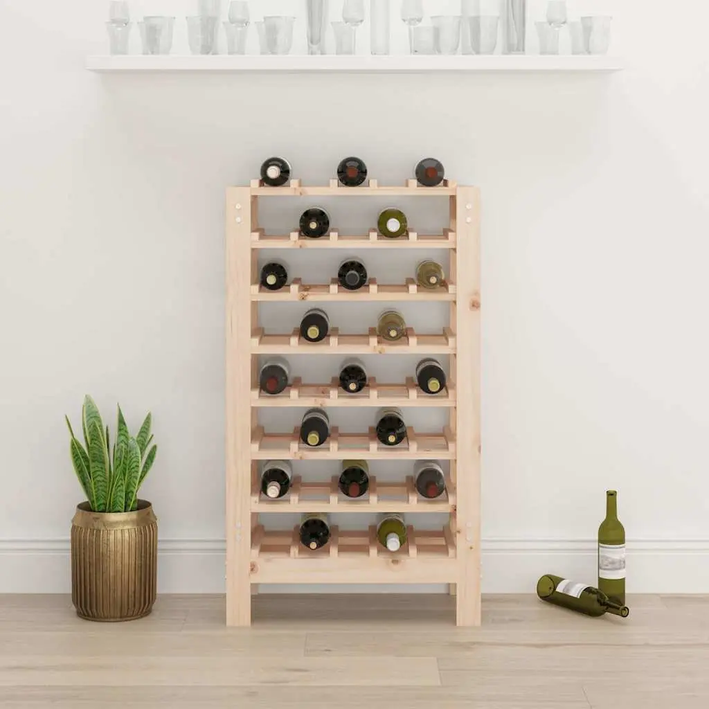 Brown Wooden Wine Rack for 40 Bottles