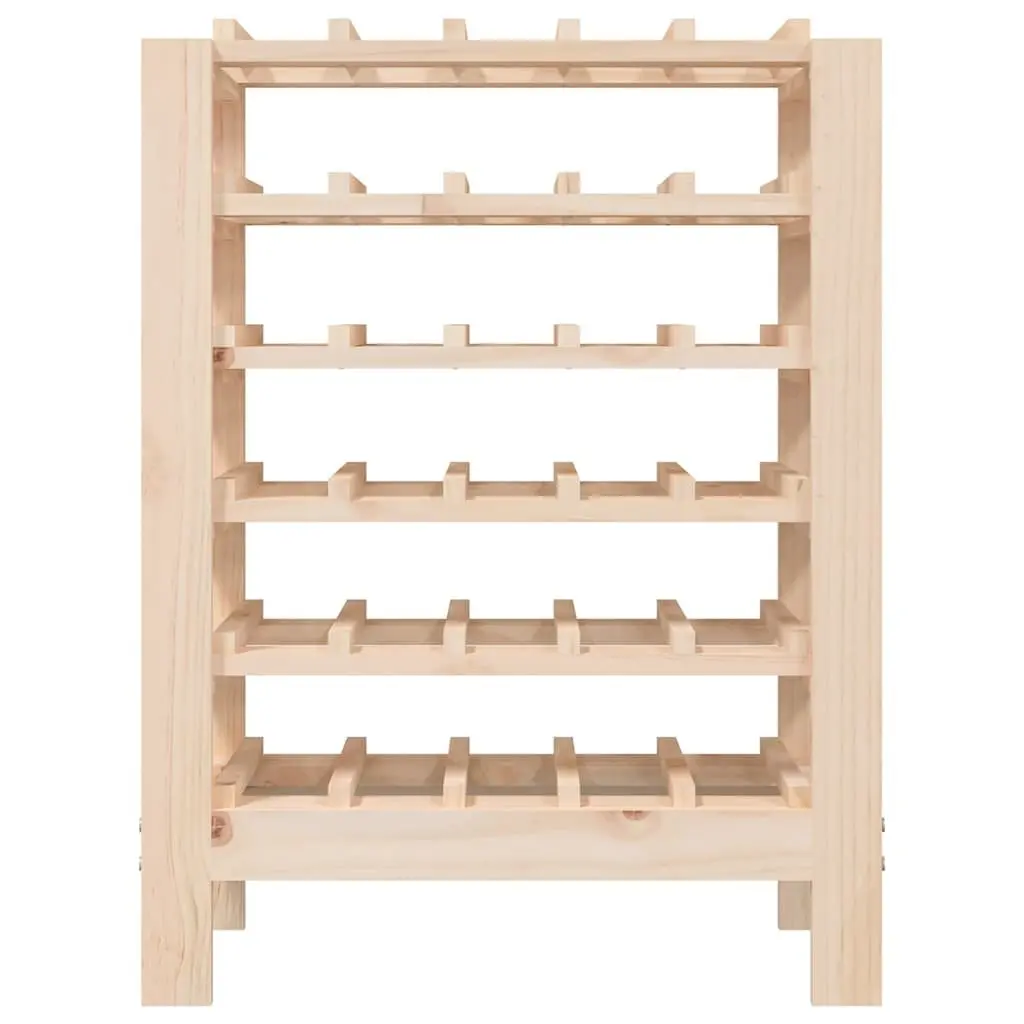 Solid Pine Wood Wine Rack Storage Cabinet 61.5x30x82 cm