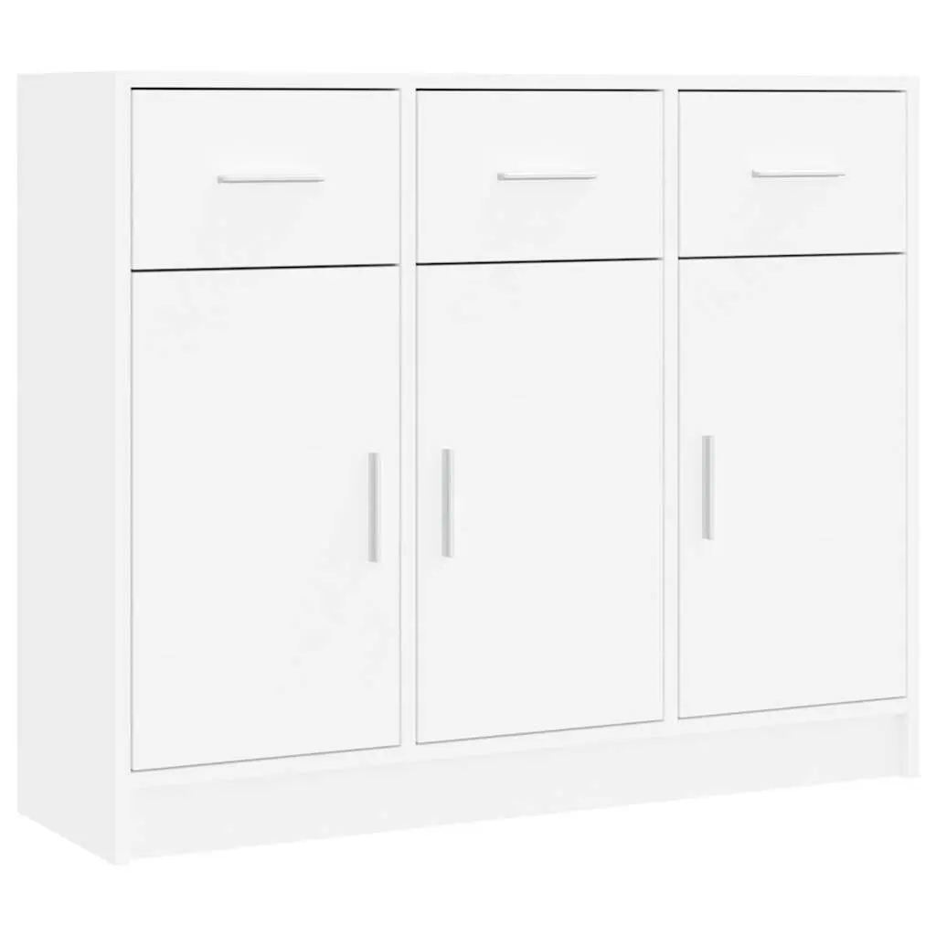 White Sideboard Storage Cabinet 91x28x75cm