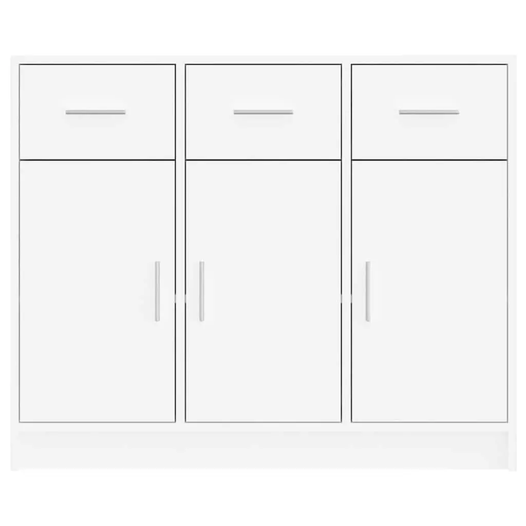 White Sideboard Storage Cabinet 91x28x75cm