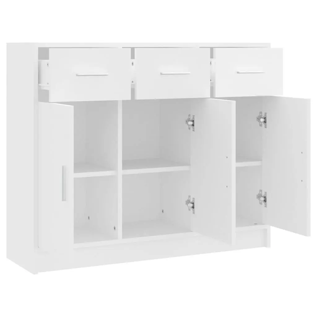 White Sideboard Storage Cabinet 91x28x75cm