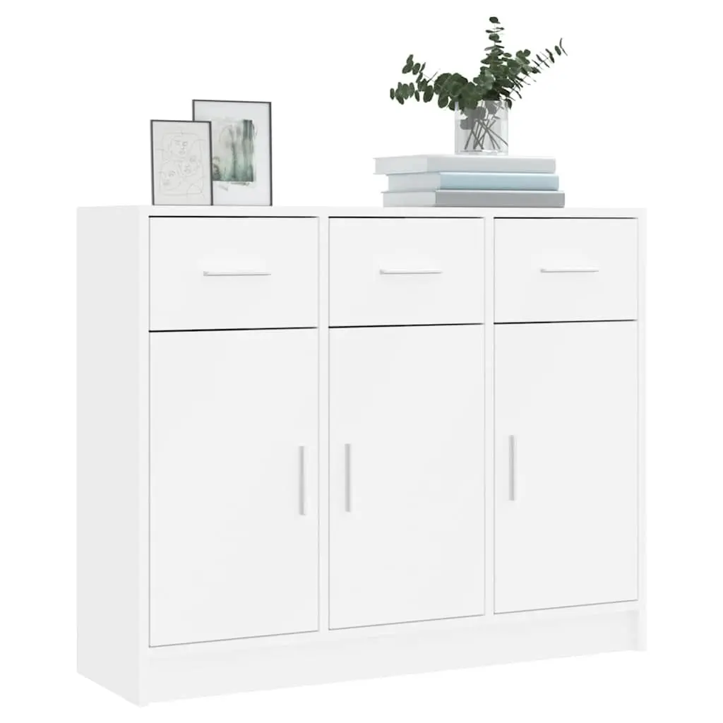 White Sideboard Storage Cabinet 91x28x75cm