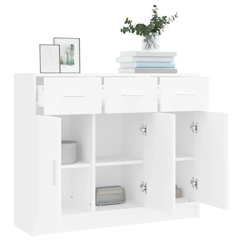 White Sideboard Storage Cabinet 91x28x75cm