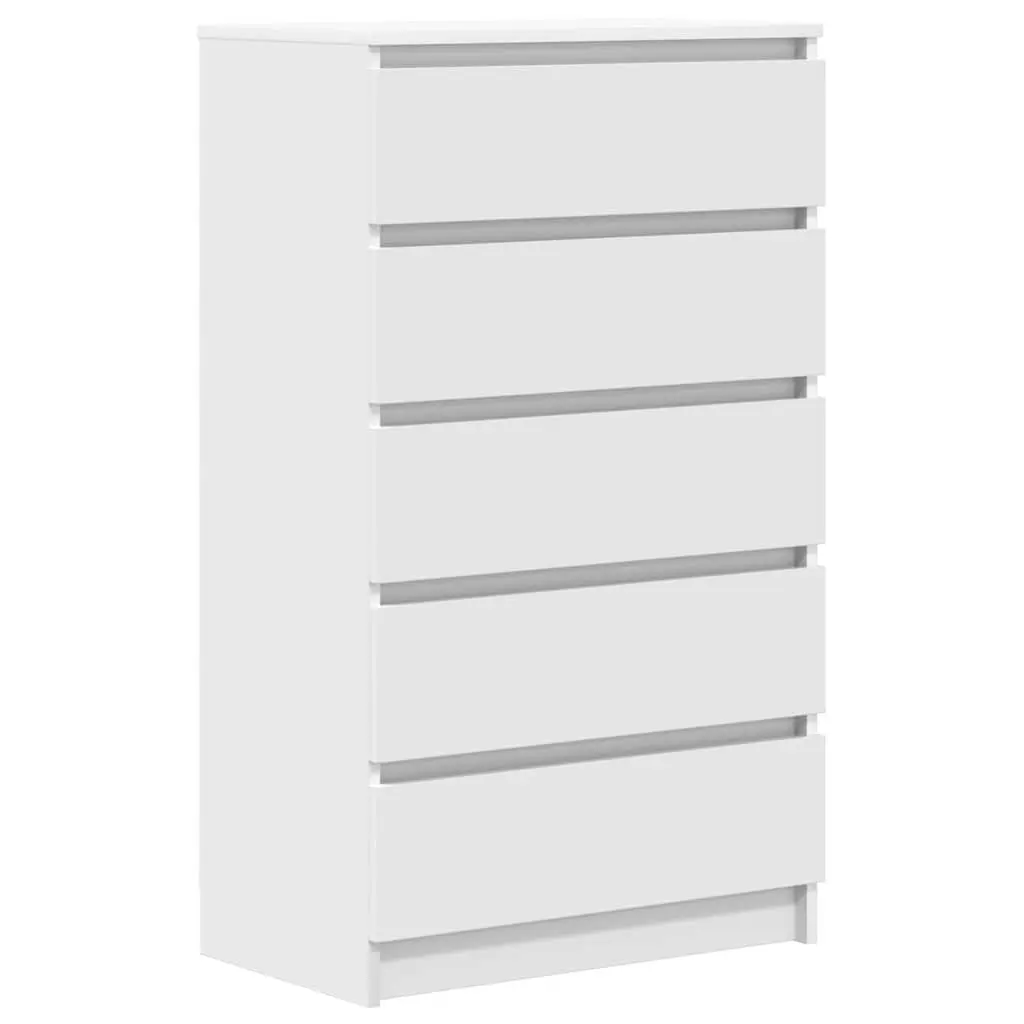 White Drawer Cabinet with 5 Durable Drawers