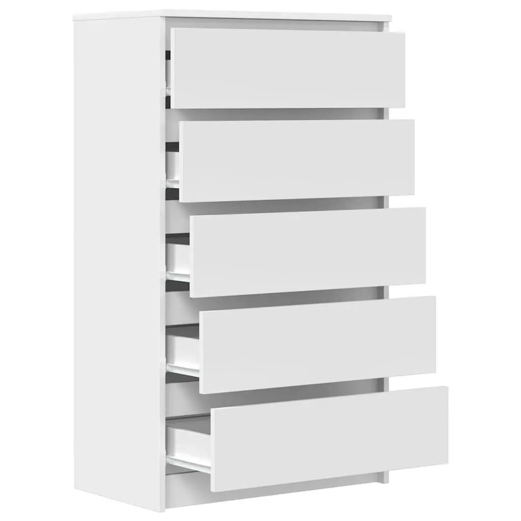 White Drawer Cabinet with 5 Durable Drawers