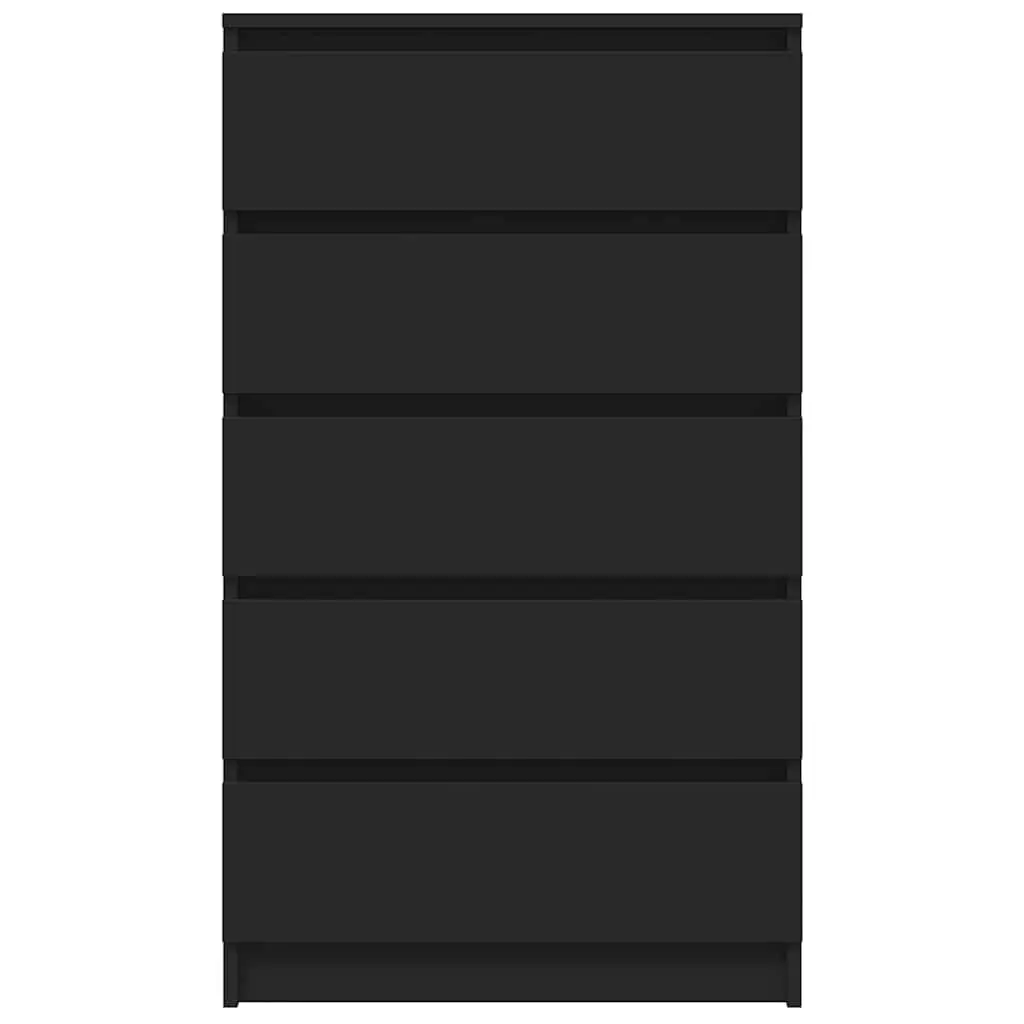 Black Drawer Cabinet with 5 Spacious Drawers
