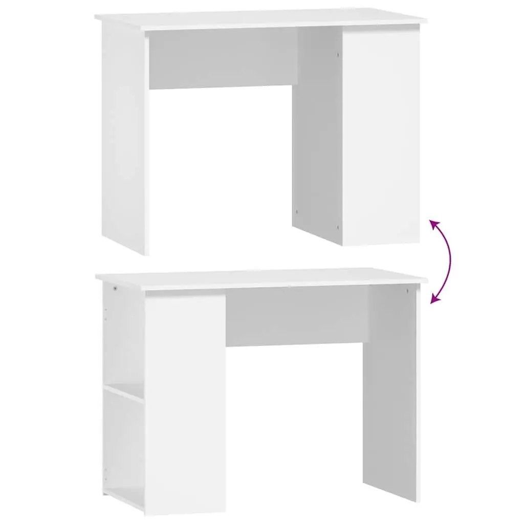 Office Desk Engineered Wood 100x55x75cm White