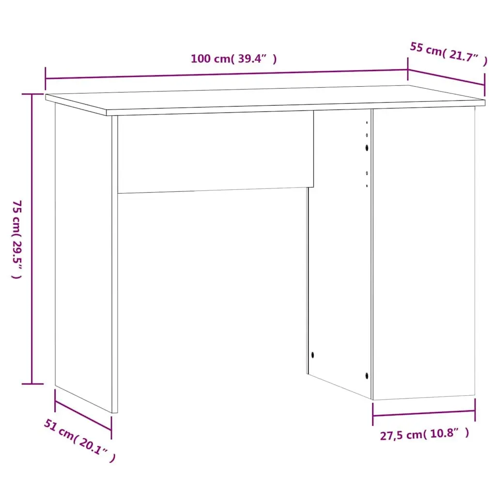 Black Office Desk with Storage Compartments