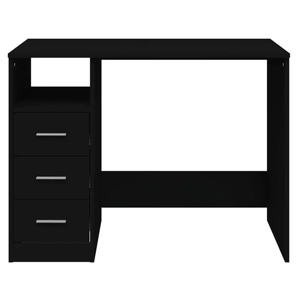 Office Desk with 3 Drawers and Open Compartment