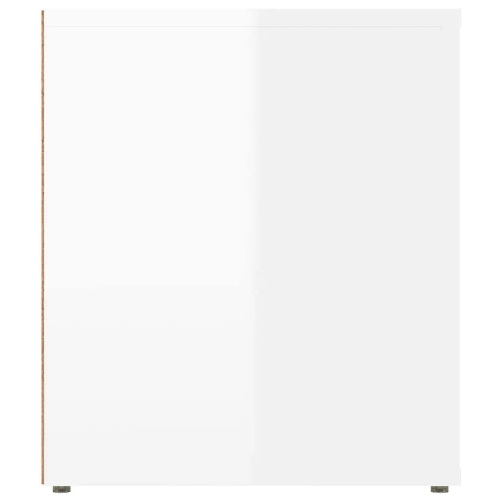 High Gloss White TV Cabinet with Ample Storage