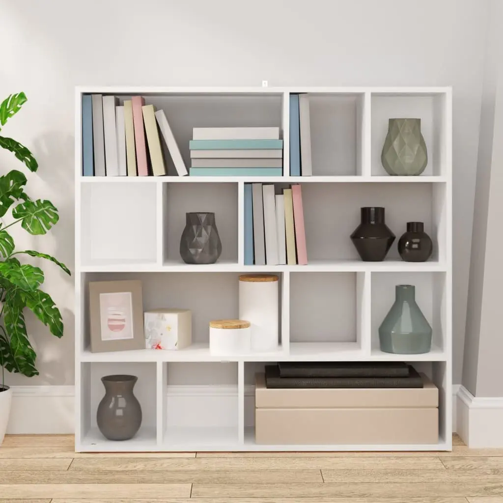 Book Cabinet Room Divider White Storage Bookshelf Organiser Living Space