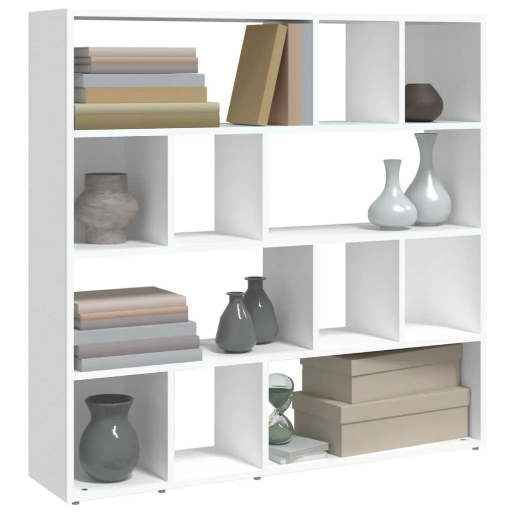 Book Cabinet Room Divider White Storage Bookshelf Organiser Living Space