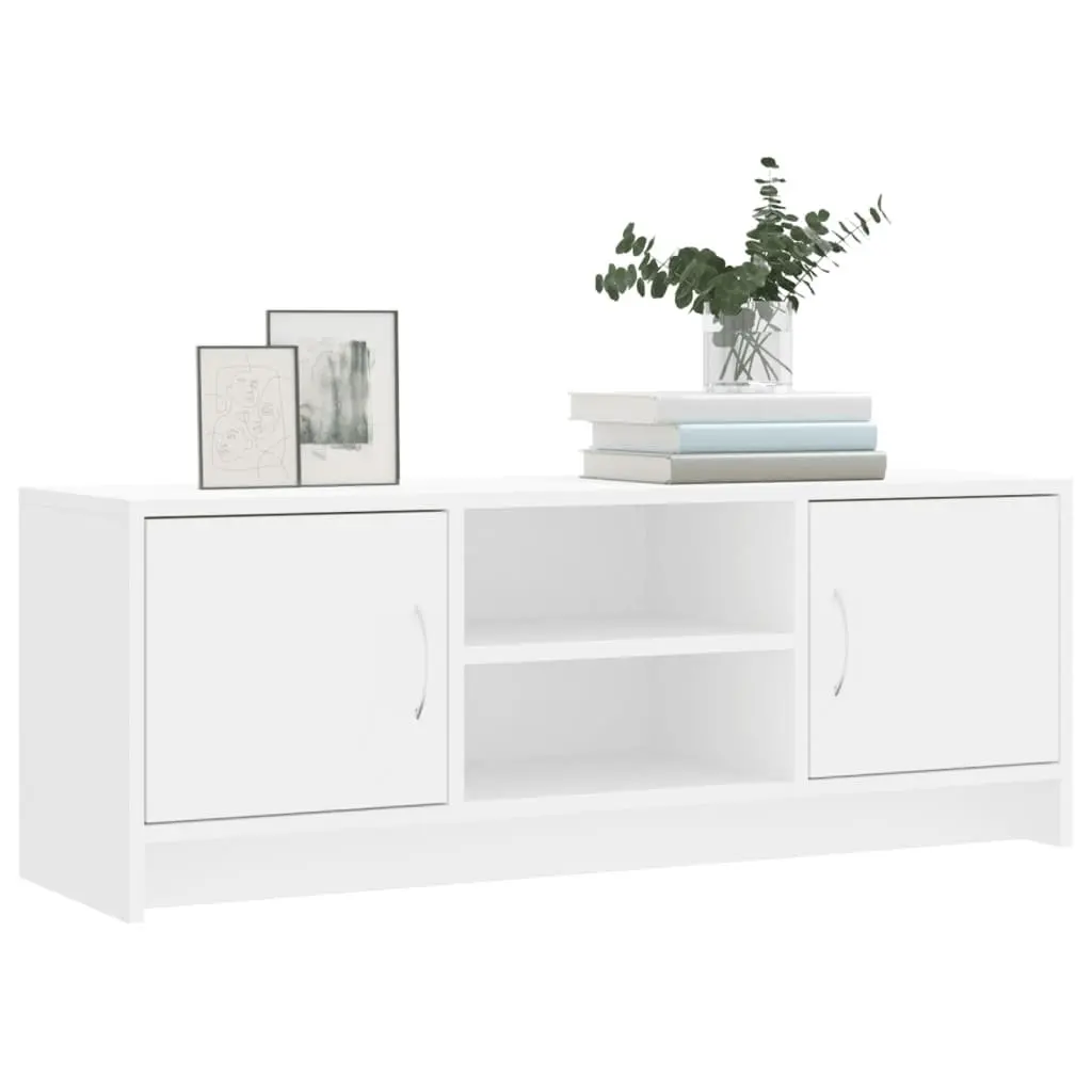 White TV Cabinet with Ample Storage