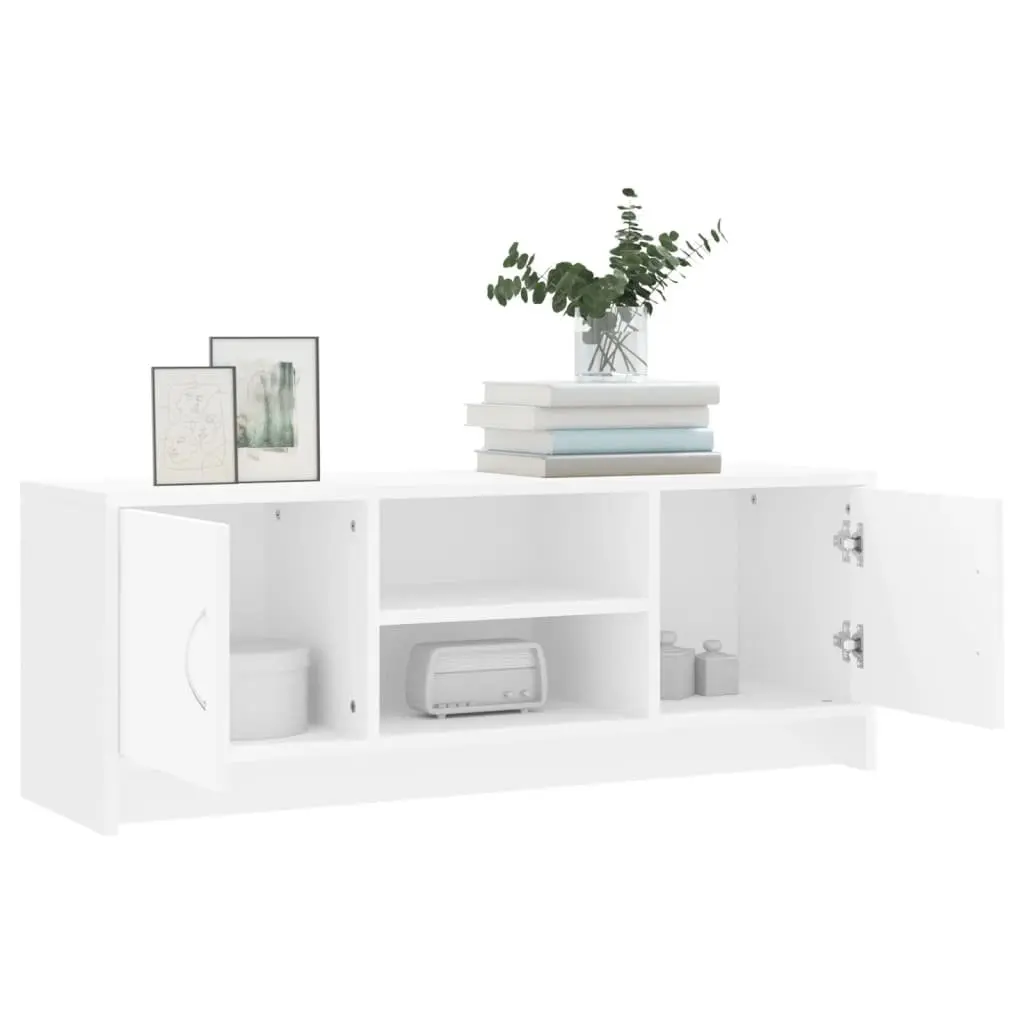 White TV Cabinet with Ample Storage