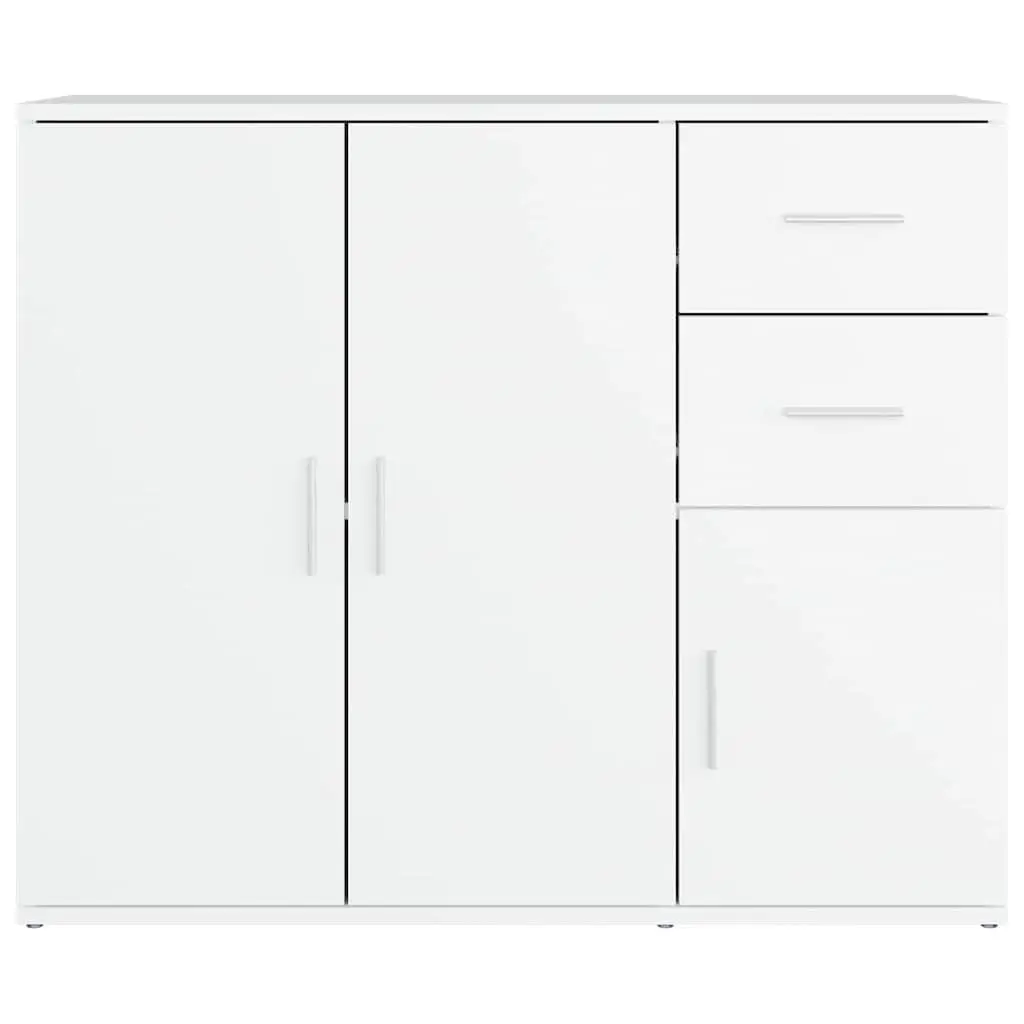 White Sideboard 91x29.5x75 cm Storage Cabinet