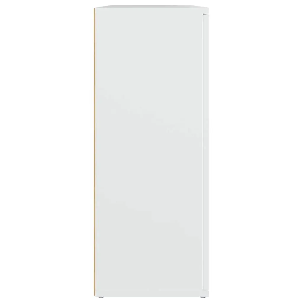 White Sideboard 91x29.5x75 cm Storage Cabinet