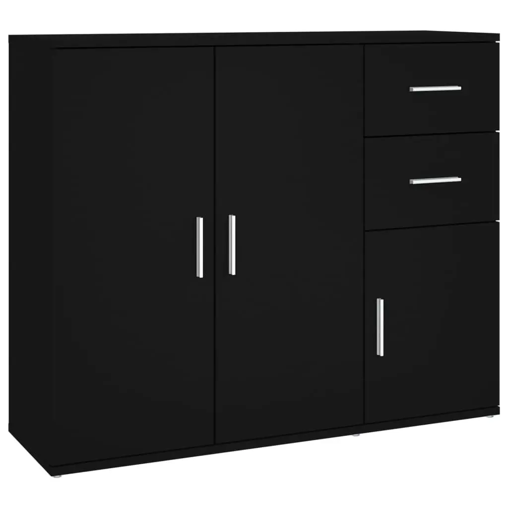Black Sideboard Cabinet 91x29.5x75cm