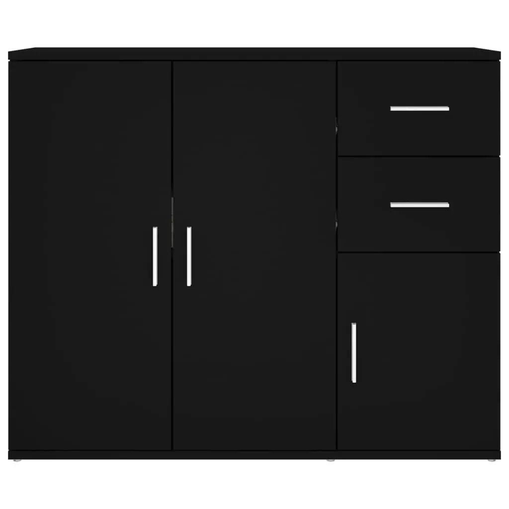 Black Sideboard Cabinet 91x29.5x75cm