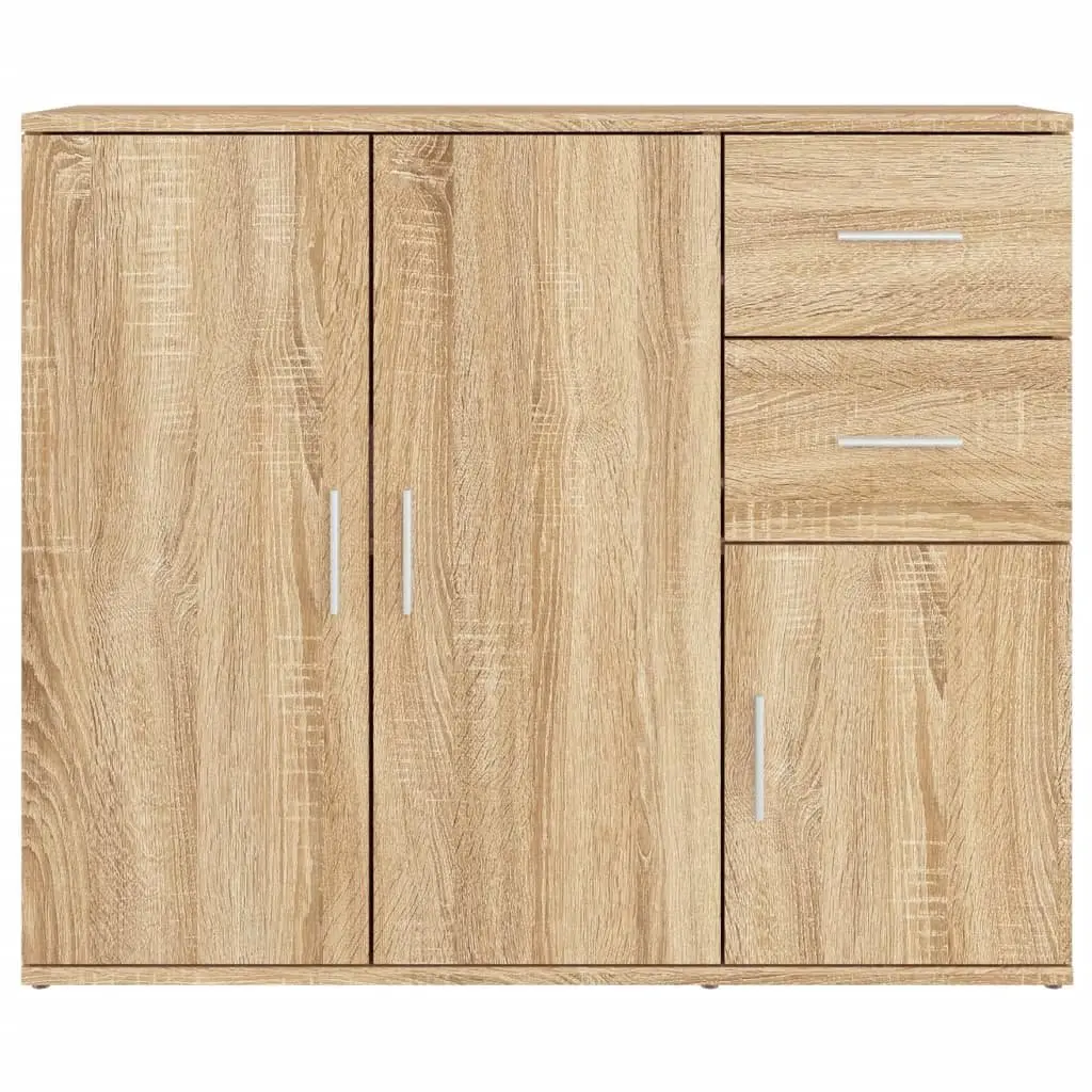 Brown Engineered Wood Sideboard Cabinet 91x29.5x75cm