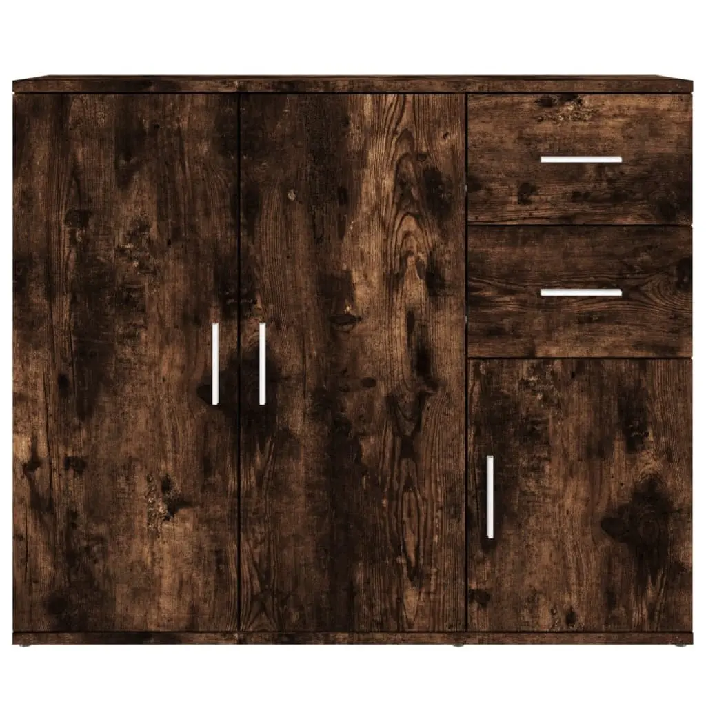 Engineered Wood Brown Sideboard Storage Cabinet 91x29.5x75cm
