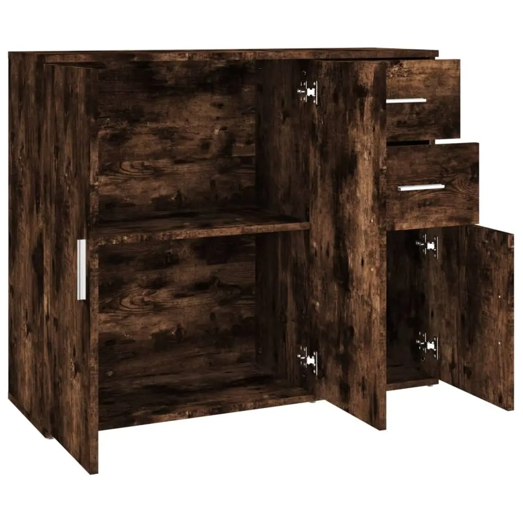 Engineered Wood Brown Sideboard Storage Cabinet 91x29.5x75cm
