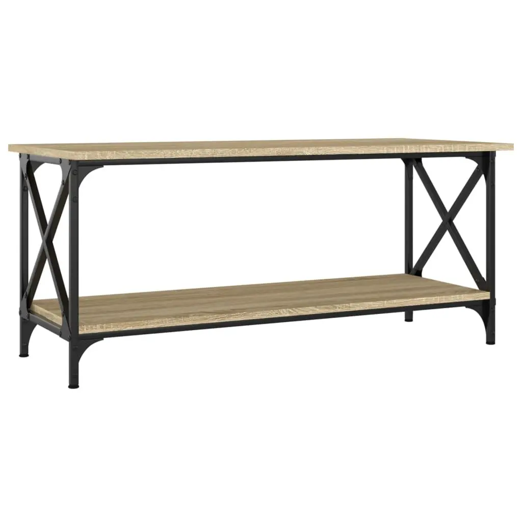 Brown Coffee Table with Open Shelf for Storage