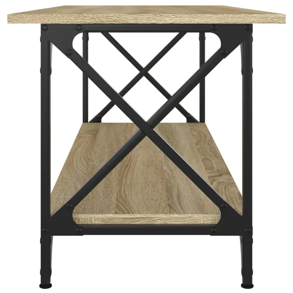 Brown Coffee Table with Open Shelf for Storage
