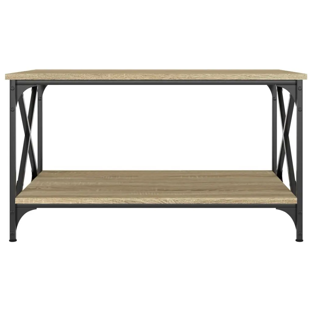 Engineered Wood Coffee Table with Open Shelf for Living Rooms