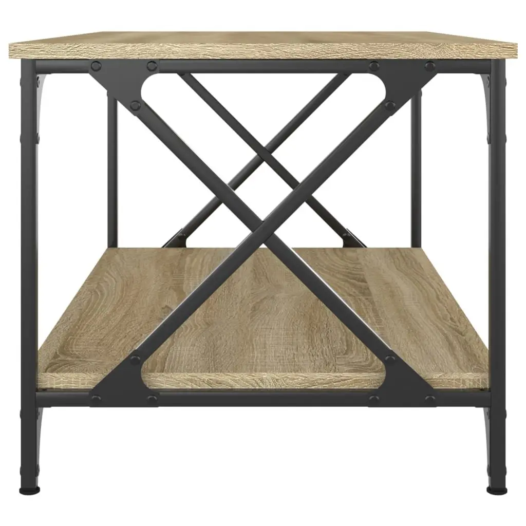 Engineered Wood Coffee Table with Open Shelf for Living Rooms