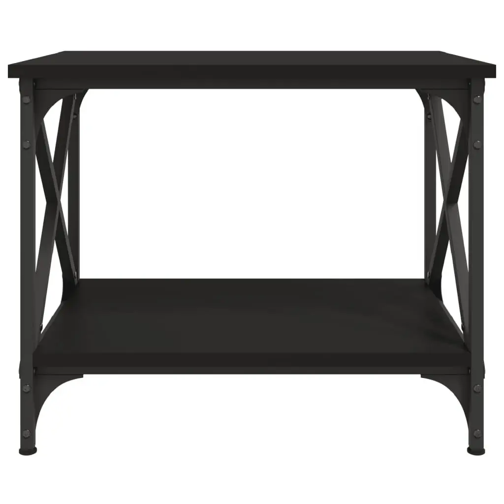 Black Coffee Table with Open Shelf for Storage