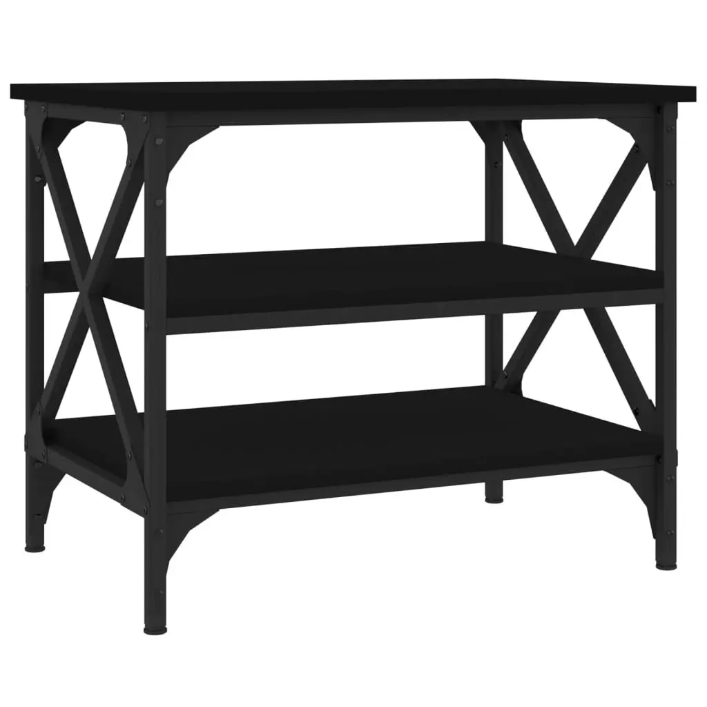 Black Side Table 55x38x45cm for Storage