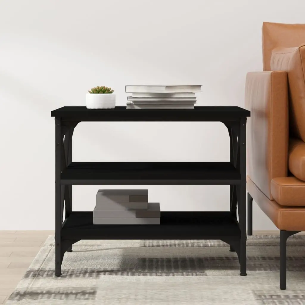 Black Side Table 55x38x45cm for Storage